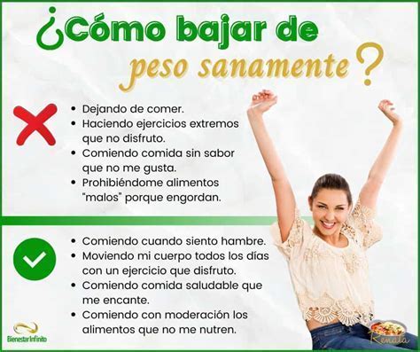 Infografía sobre cómo bajar de peso