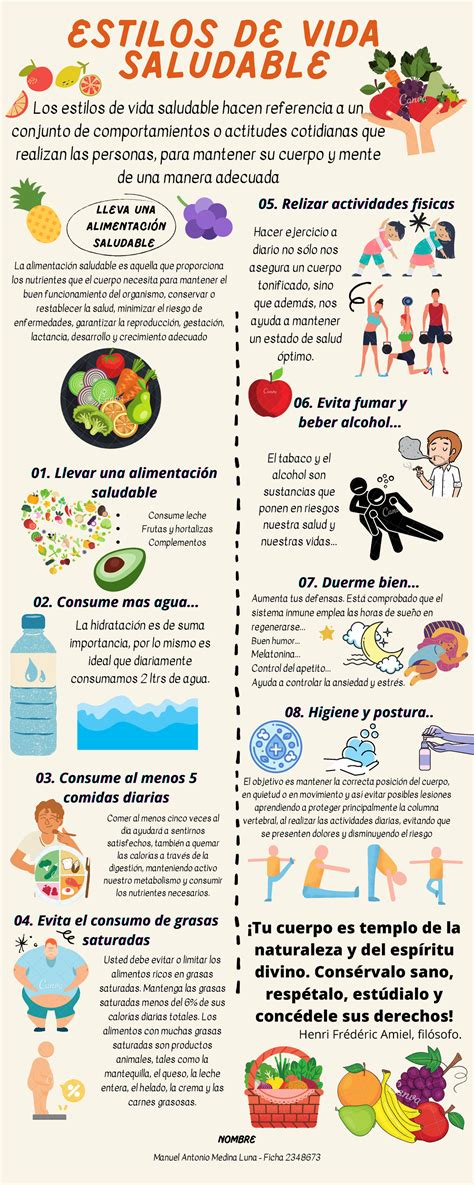 Infografía sobre cambios en el estilo de vida para un peso saludable