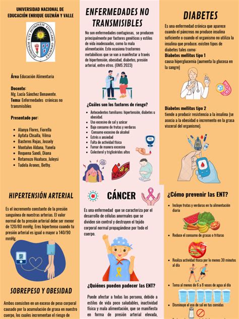 Infografía sobre enfermedades no transmisibles