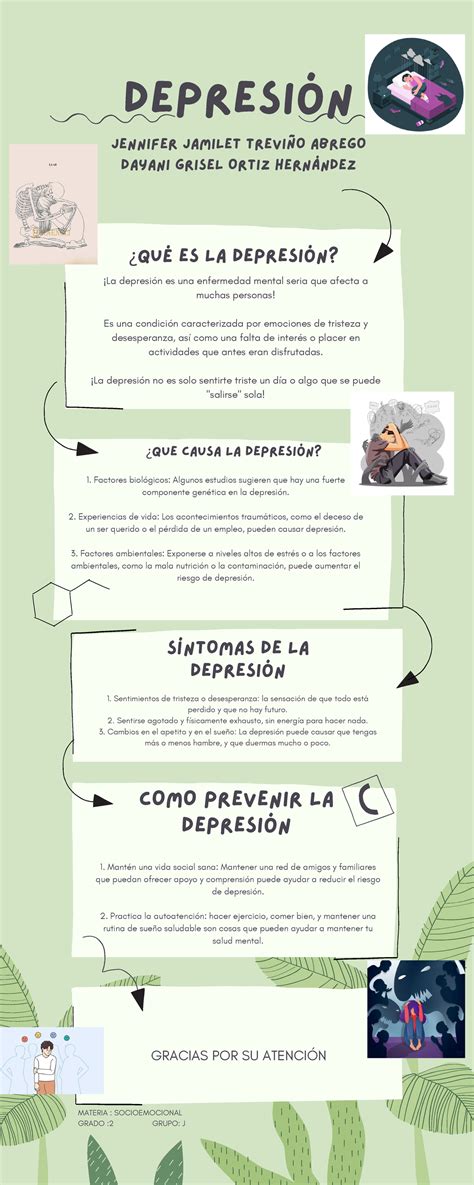 Infografía sobre la depresión y sus tratamientos
