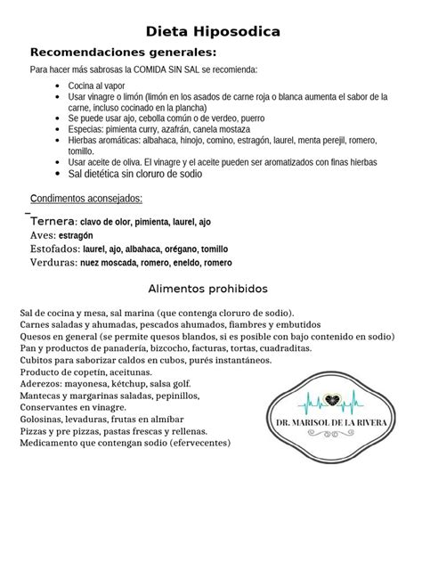 Infografía sobre la dieta hiposódica
