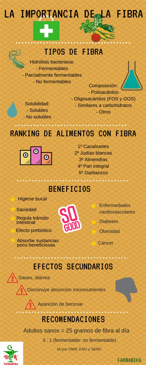 Infografía sobre la importancia de la fibra