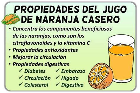 Infografía sobre los beneficios del zumo de naranja