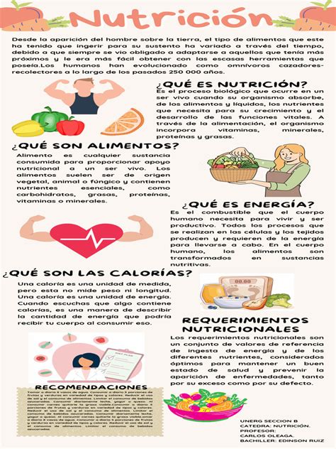 Infografía sobre nutrición