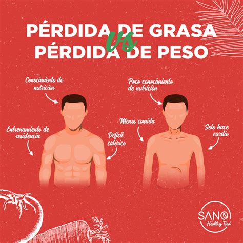 Infografía sobre pérdida de peso vs pérdida de grasa