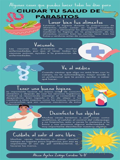 Infografía sobre prevención de parásitos
