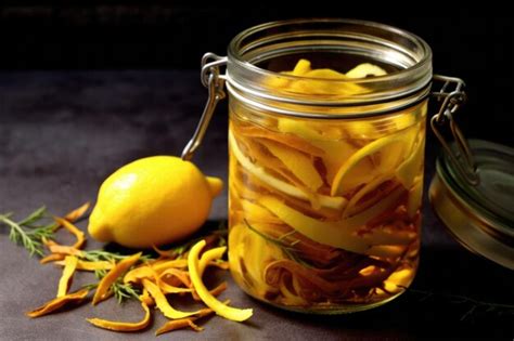 Infusión de cáscaras de limón
