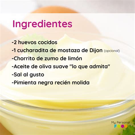 Ingredientes de la mayonesa