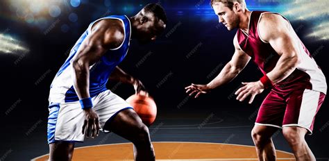Jugadores de baloncesto en acción