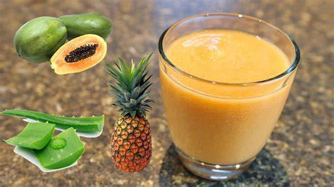 Jugo Refrescante de Aloe Vera, Piña y Jengibre