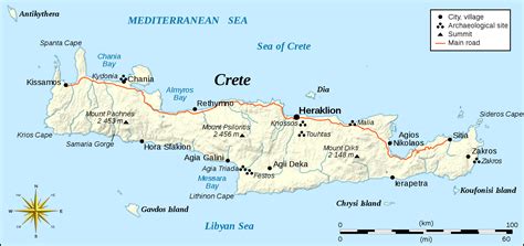 Mapa de Creta