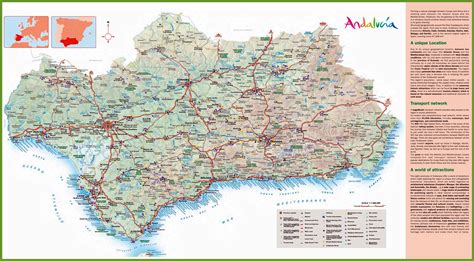 Mapa de las salinas de interior de Andalucía