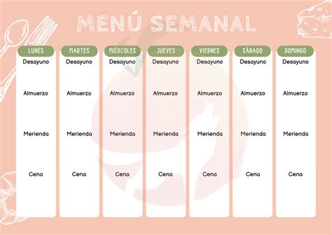 Menú semanal saludable