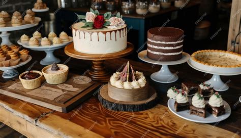 Mesa con torta y postres