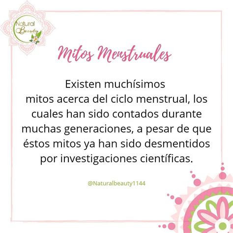 Mitos Menstruales
