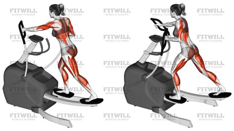 Mujer ejercitándose en una máquina elíptica