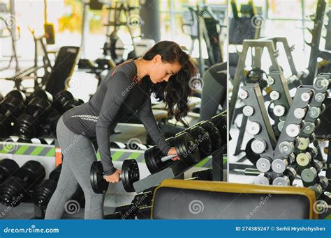 Mujer levantando pesas en el gimnasio