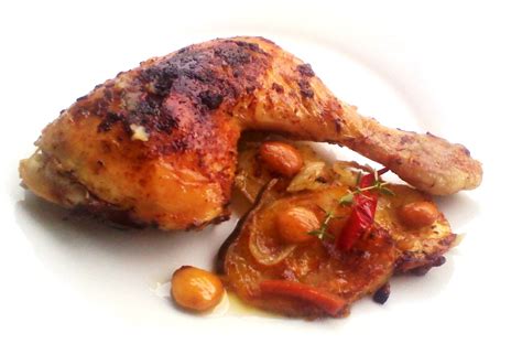 Muslo de pollo asado