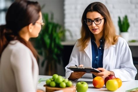 Nutricionista dando consejos alimenticios