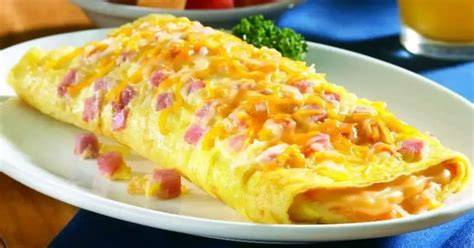 Omelette de jamón y queso