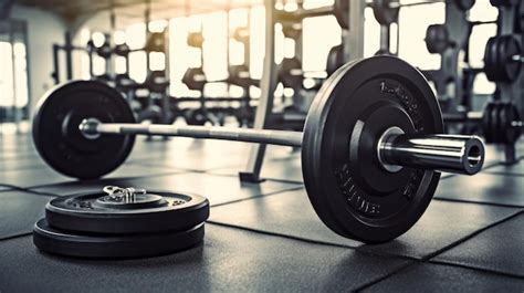 Pesas en un gimnasio