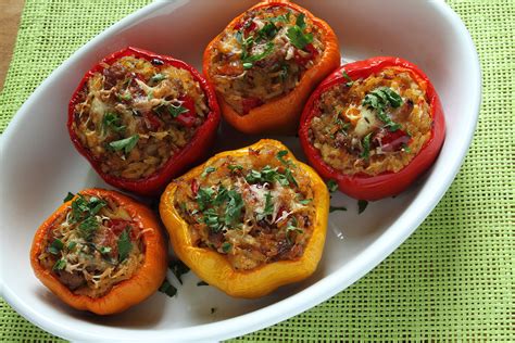 Pimientos Rellenos Vegetarianos
