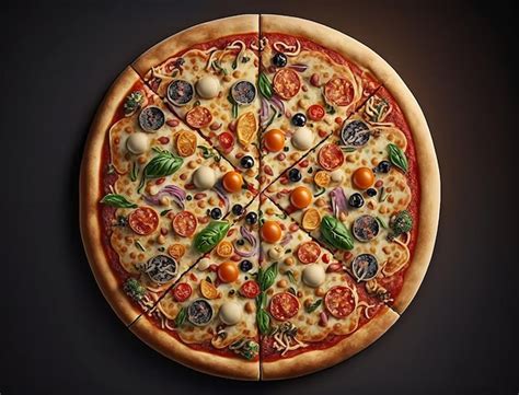 Pizza con ingredientes variados