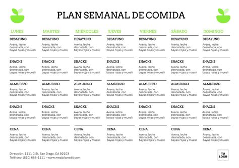 Plan Semanal de Comidas