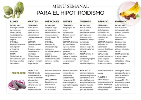 Plan de alimentación para el hipotiroidismo