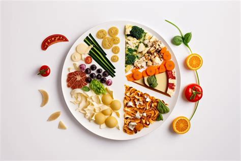 Porciones de comida equilibradas