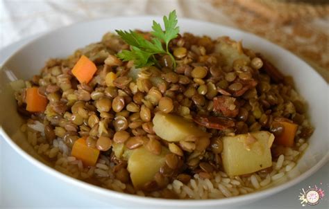 Preparación de Lentejas con Arroz