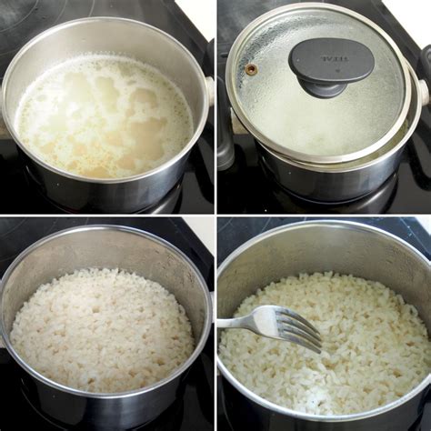 Preparación de arroz blanco