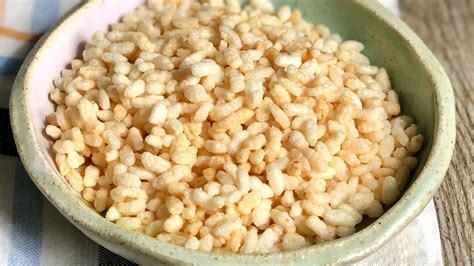Preparación de barritas de arroz inflado