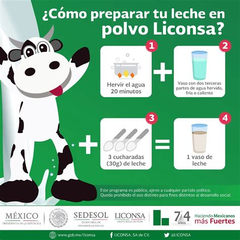 Preparación de leche en polvo
