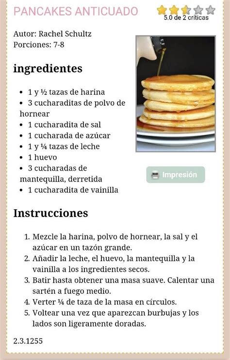 Preparación de panqueques