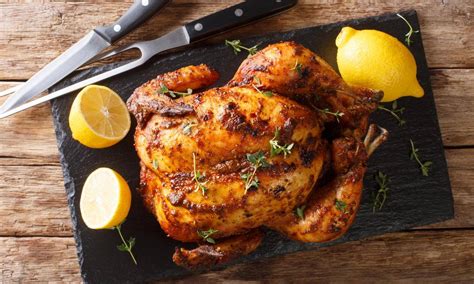 Preparación de pollo al horno
