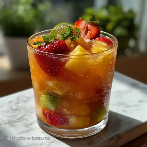 Preparación de un cóctel de frutas