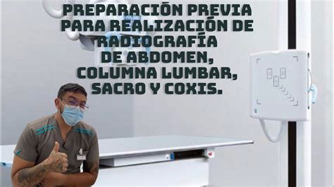 Preparación para radiografía de columna