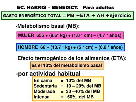 Requerimiento energético diario
