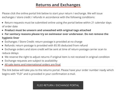 Returns and Exchanges