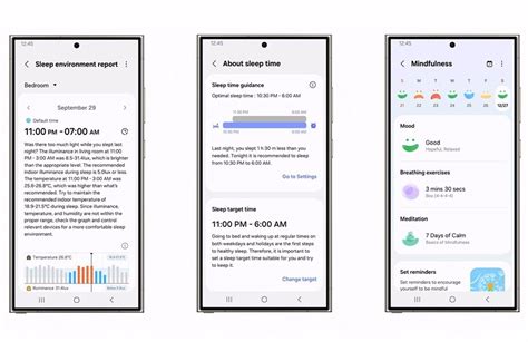 Seguimiento del sueño en Samsung Health