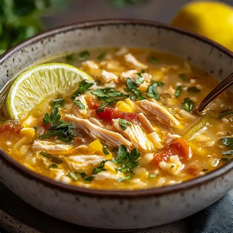 Sopa de Pollo a la Mediterránea