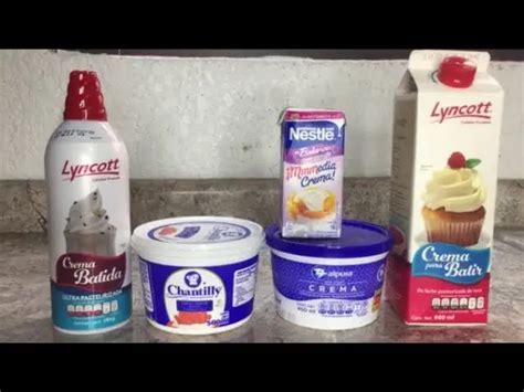 Tipos de crema de leche