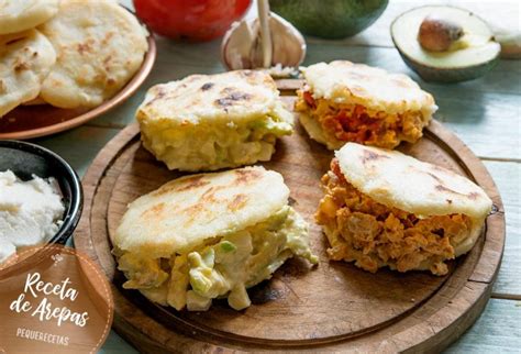 Variedad de arepas rellenas