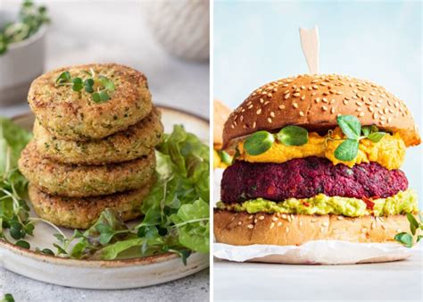 Variedad de hamburguesas veganas