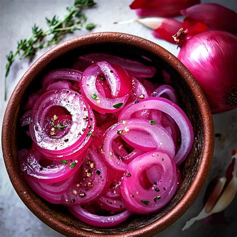 Variedad de ingredientes para encurtir cebollas