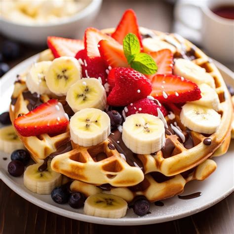 Waffles con Frutas
