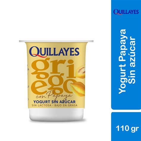 Yogurt Quillayes Griego Light con Papaya